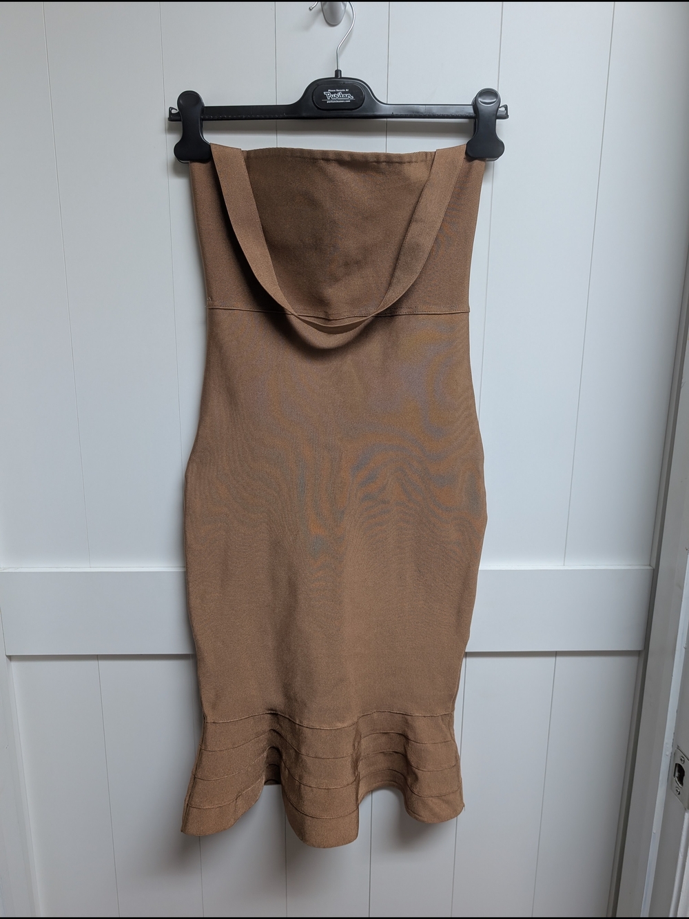 AKIRA Halter Brown Bodycon Dress, Medium